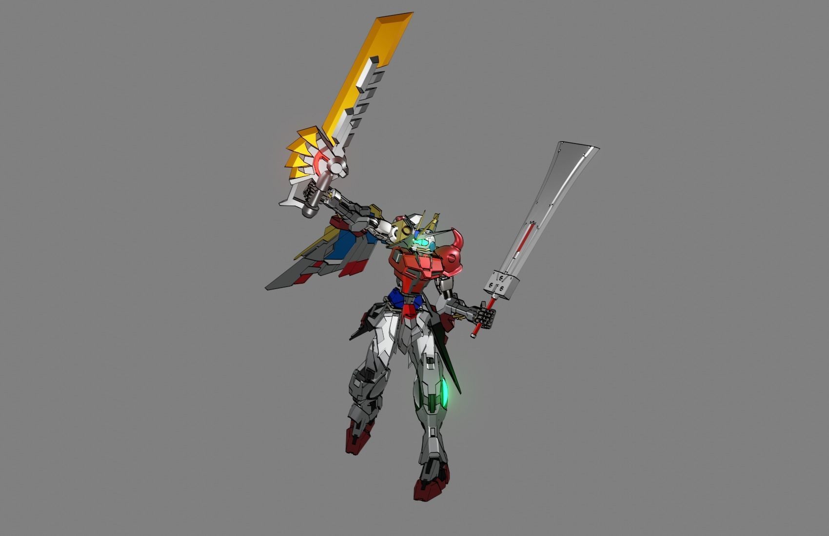 Attacker Gundam 25 A 3D model_13
