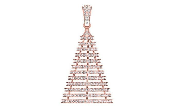 Solitaire Women Pendant 3dm STL OBJ FBX Render Details 3D print model