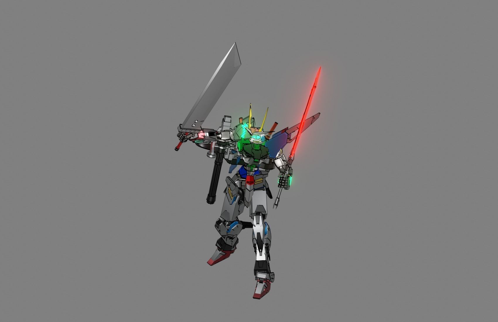 Attacker Gundam 24 A 3D model_9