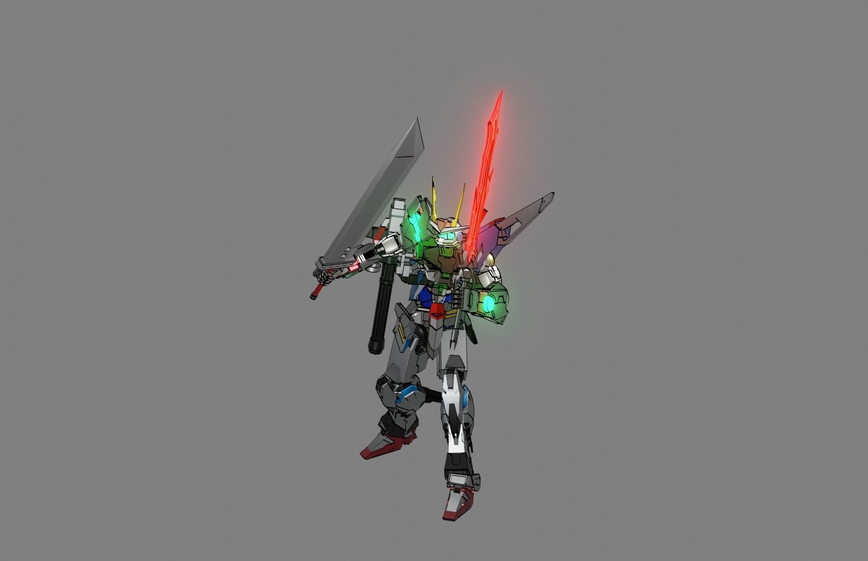 Attacker Gundam 24 A 3D model_8