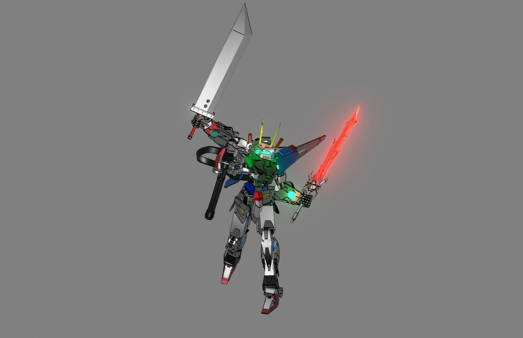 Attacker Gundam 24 A 3D model_13