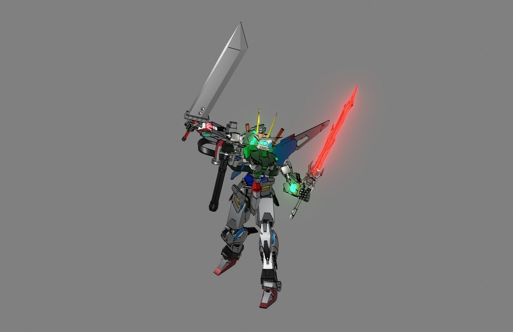 Attacker Gundam 24 A 3D model_10
