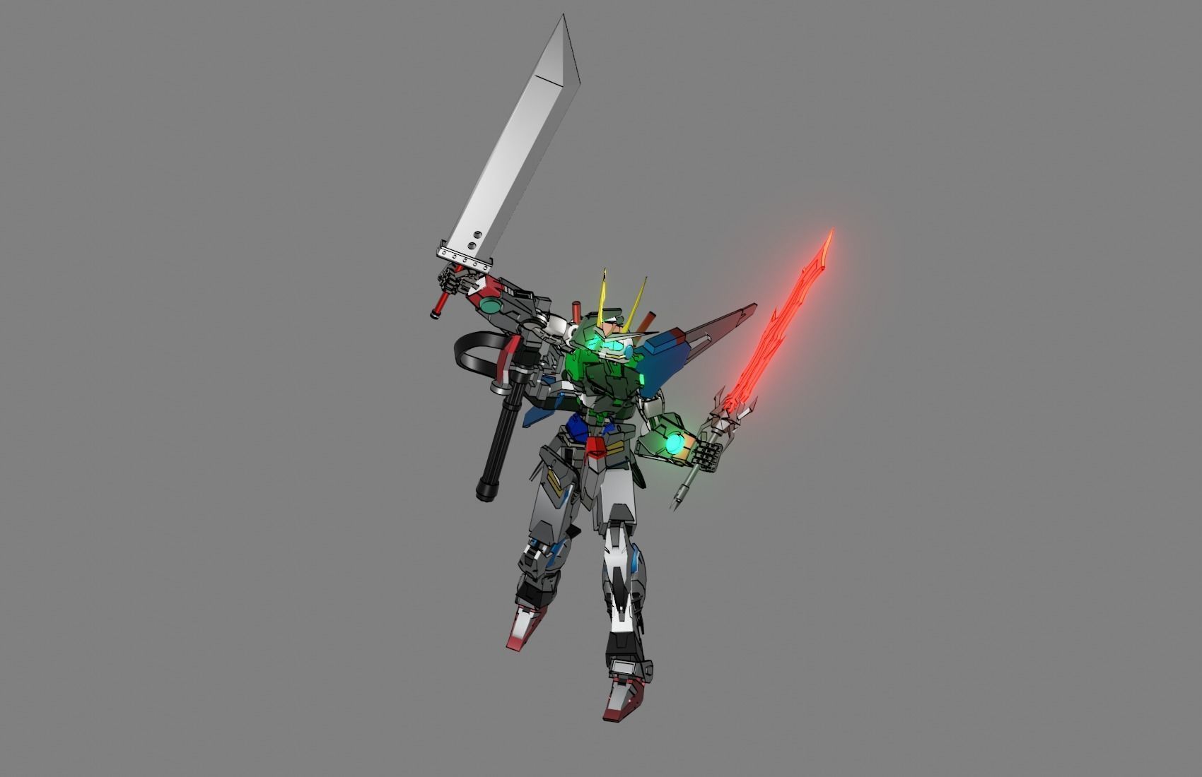 Attacker Gundam 24 A 3D model_12
