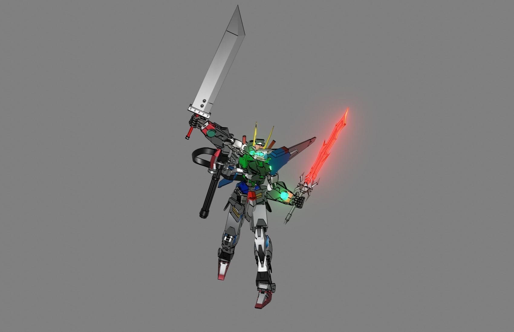 Attacker Gundam 24 A 3D model_15