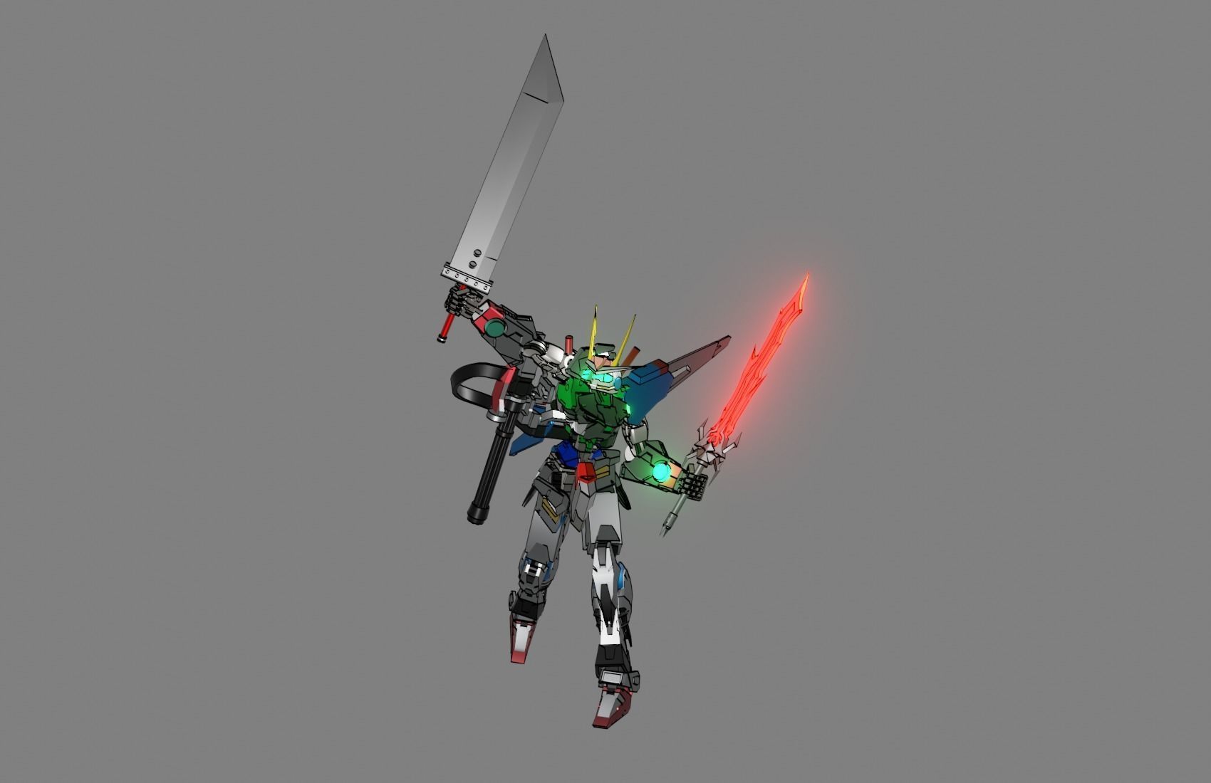 Attacker Gundam 24 A 3D model_19