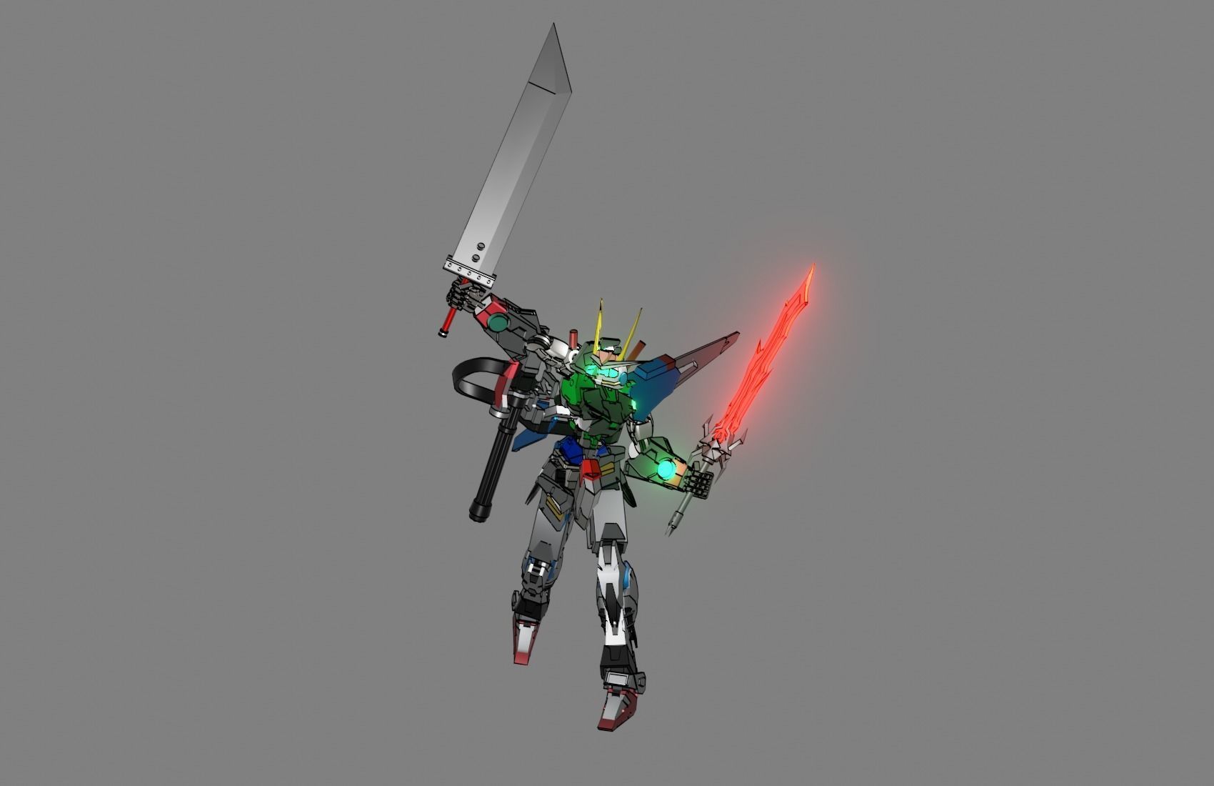 Attacker Gundam 24 A 3D model_17