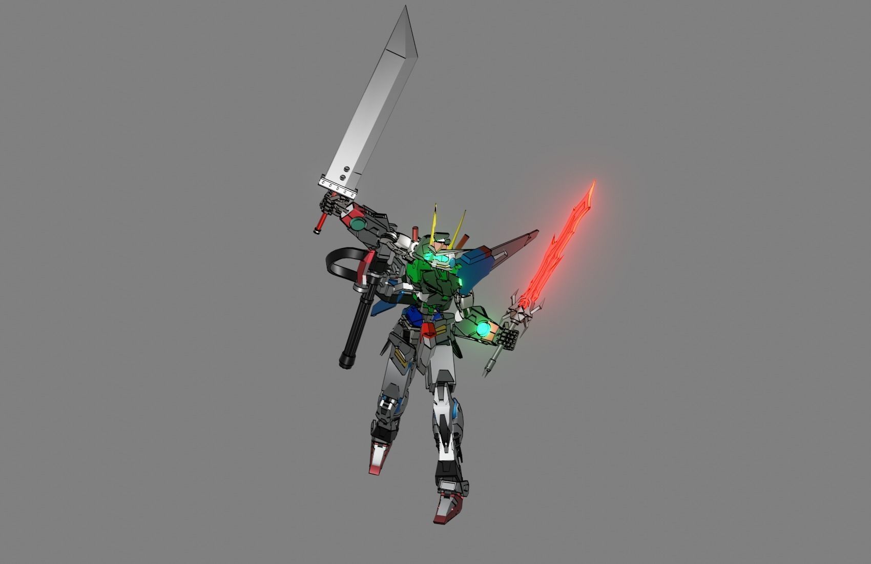 Attacker Gundam 24 A 3D model_14