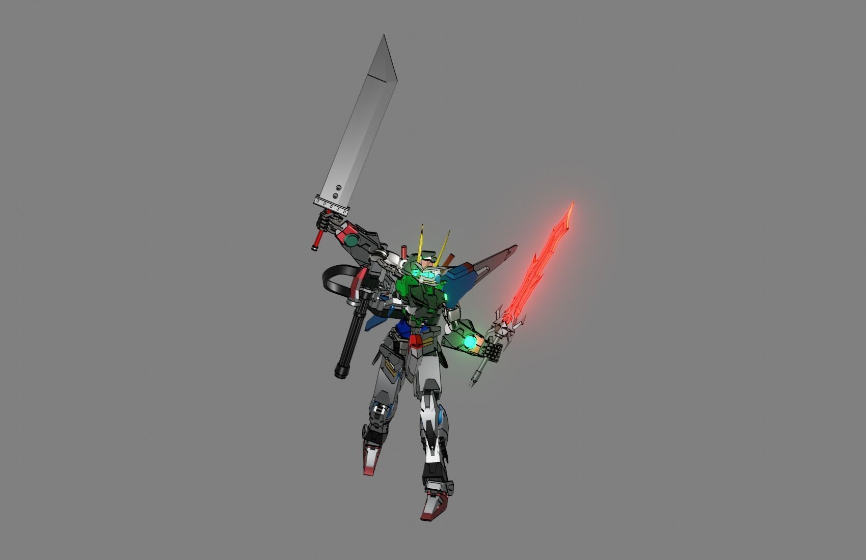 Attacker Gundam 24 A 3D model_23