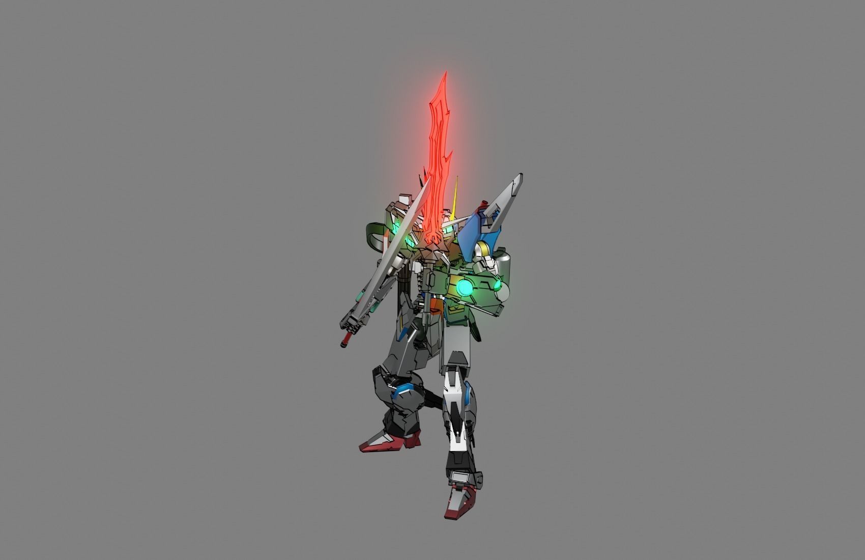 Attacker Gundam 24 A 3D model_6