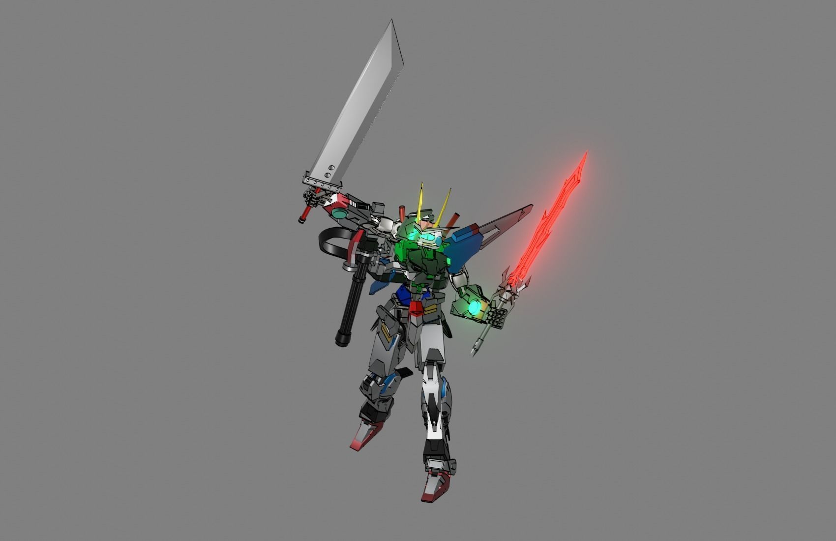 Attacker Gundam 24 A 3D model_11