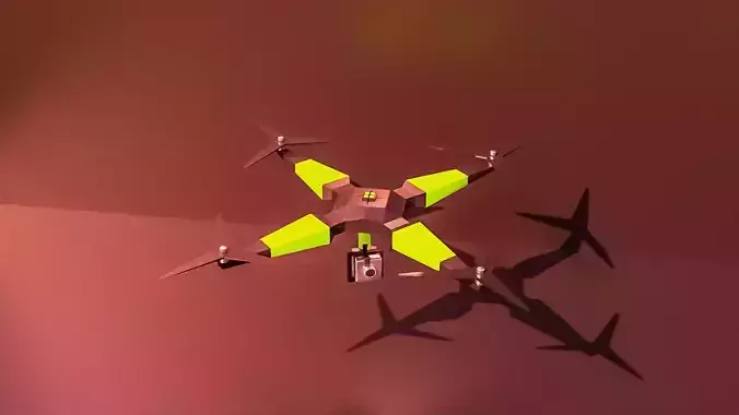 Low Poly DRONE CAMARA free
