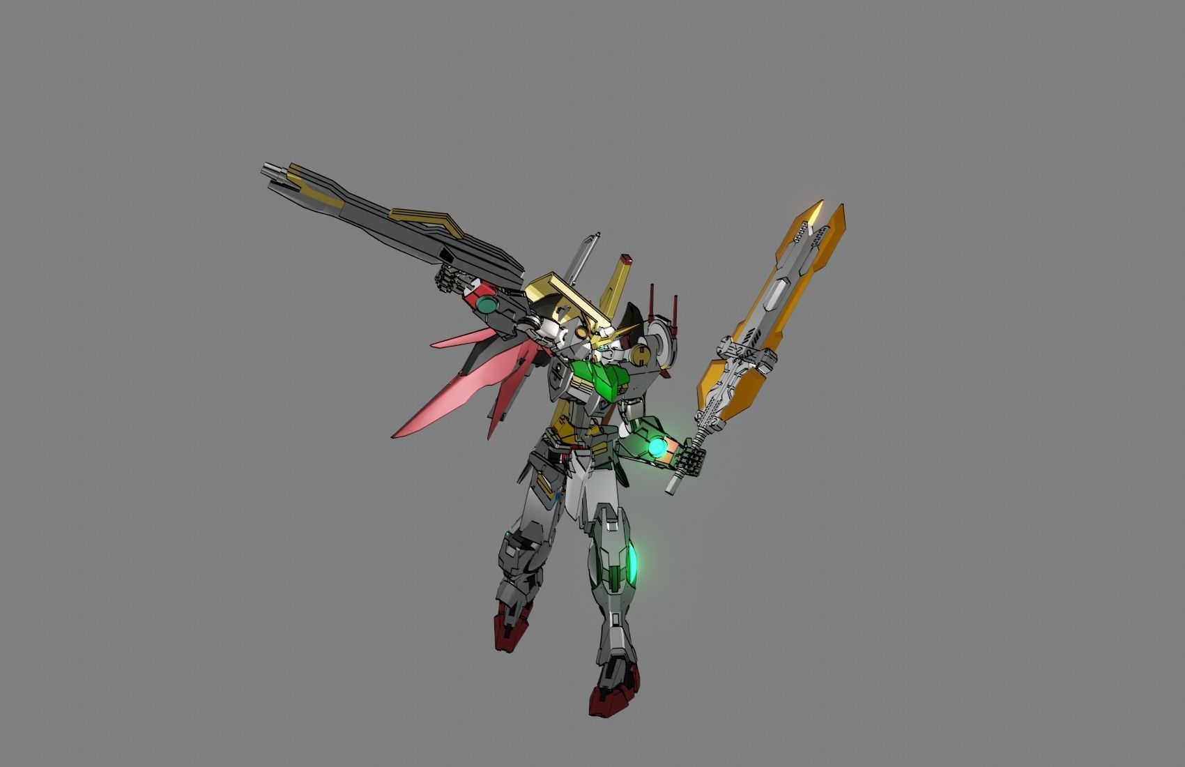Attacker Gundam 23 A 3D model_14