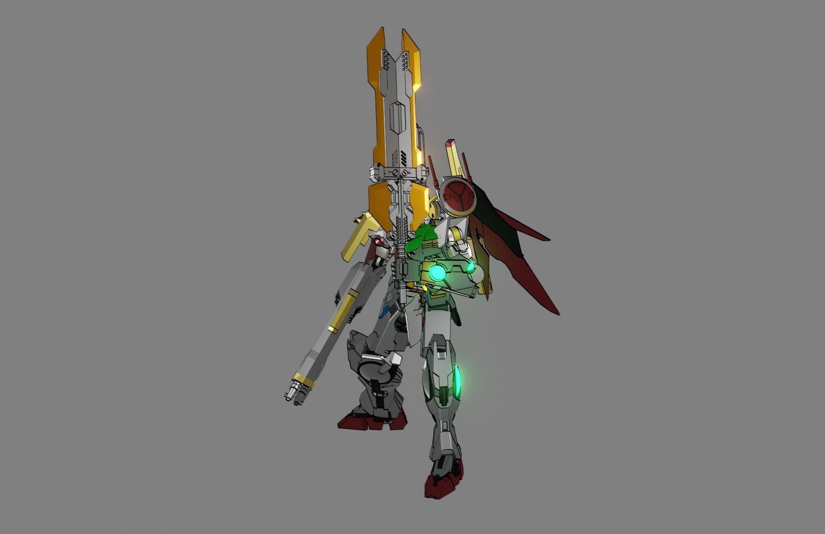 Attacker Gundam 23 A 3D model_5