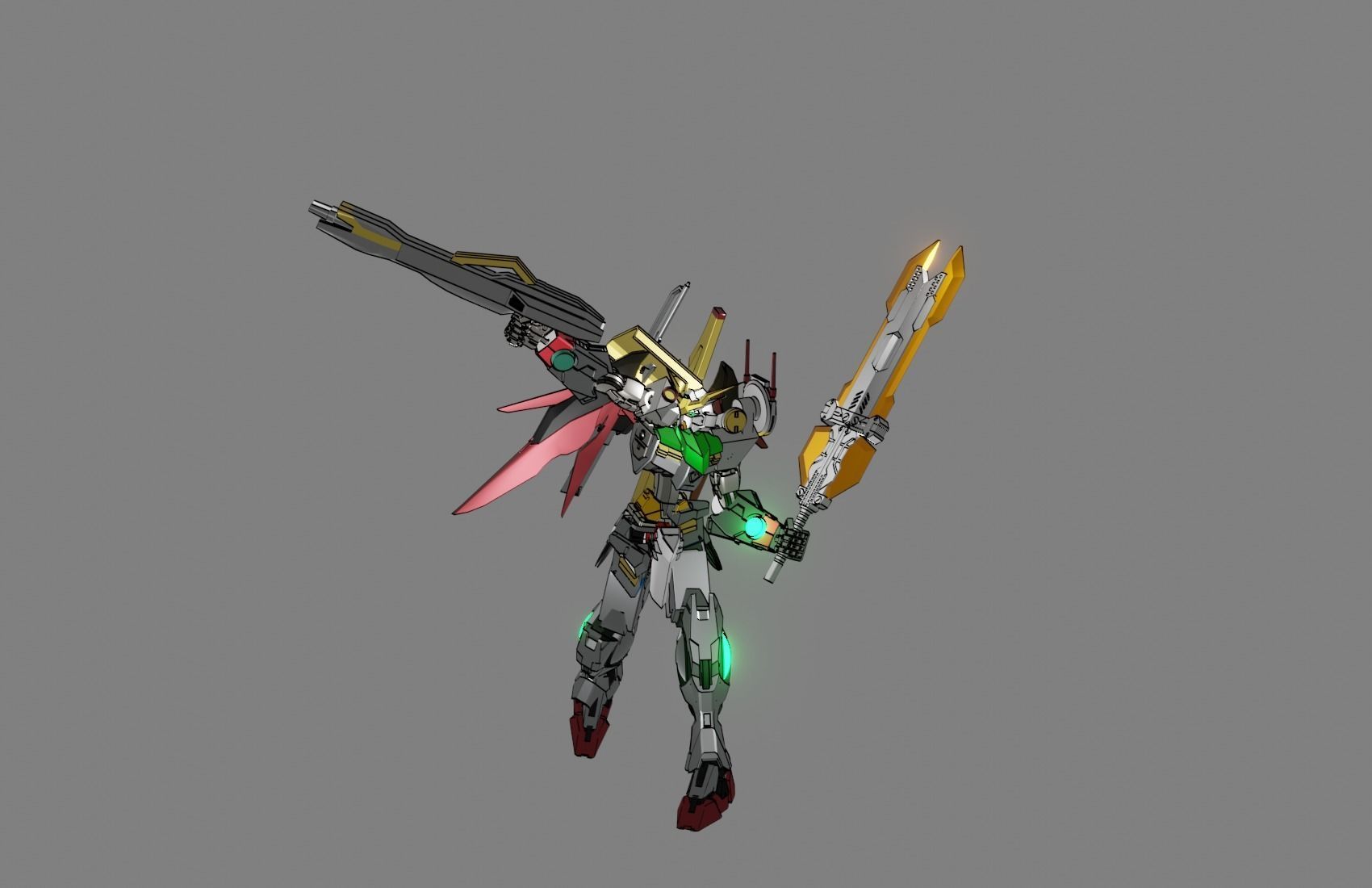 Attacker Gundam 23 A 3D model_16
