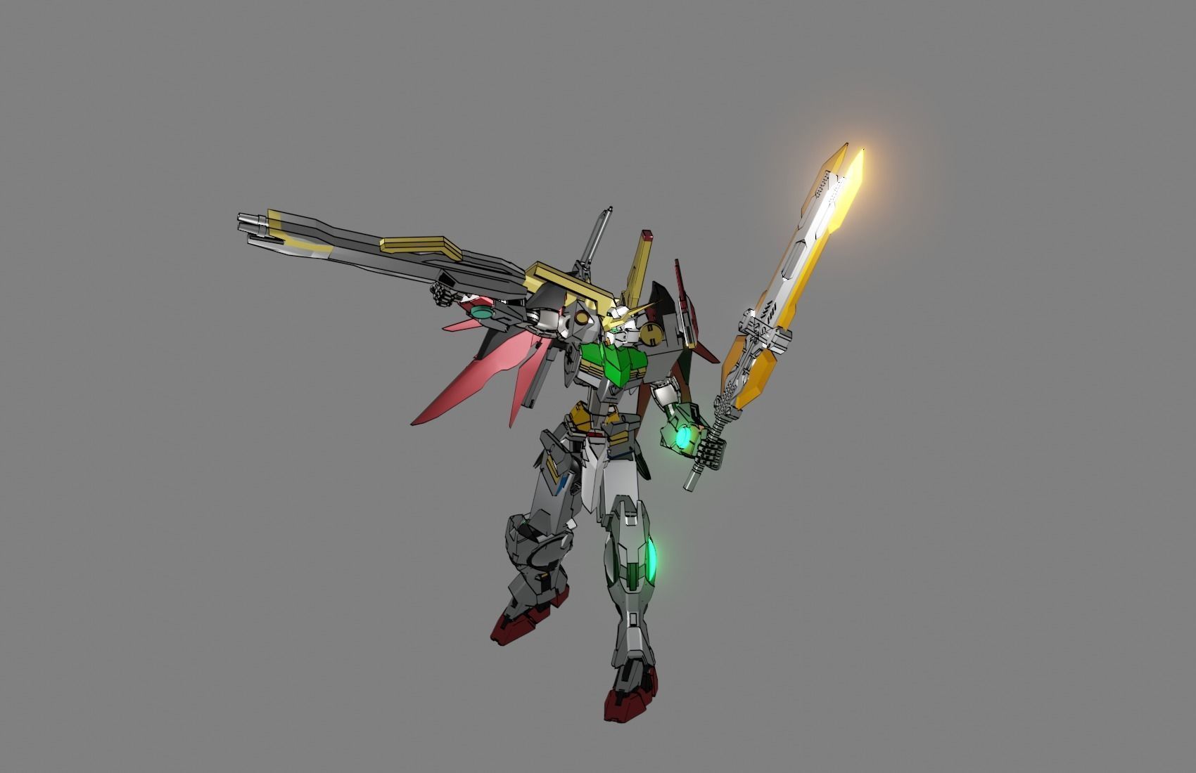 Attacker Gundam 23 A 3D model_10