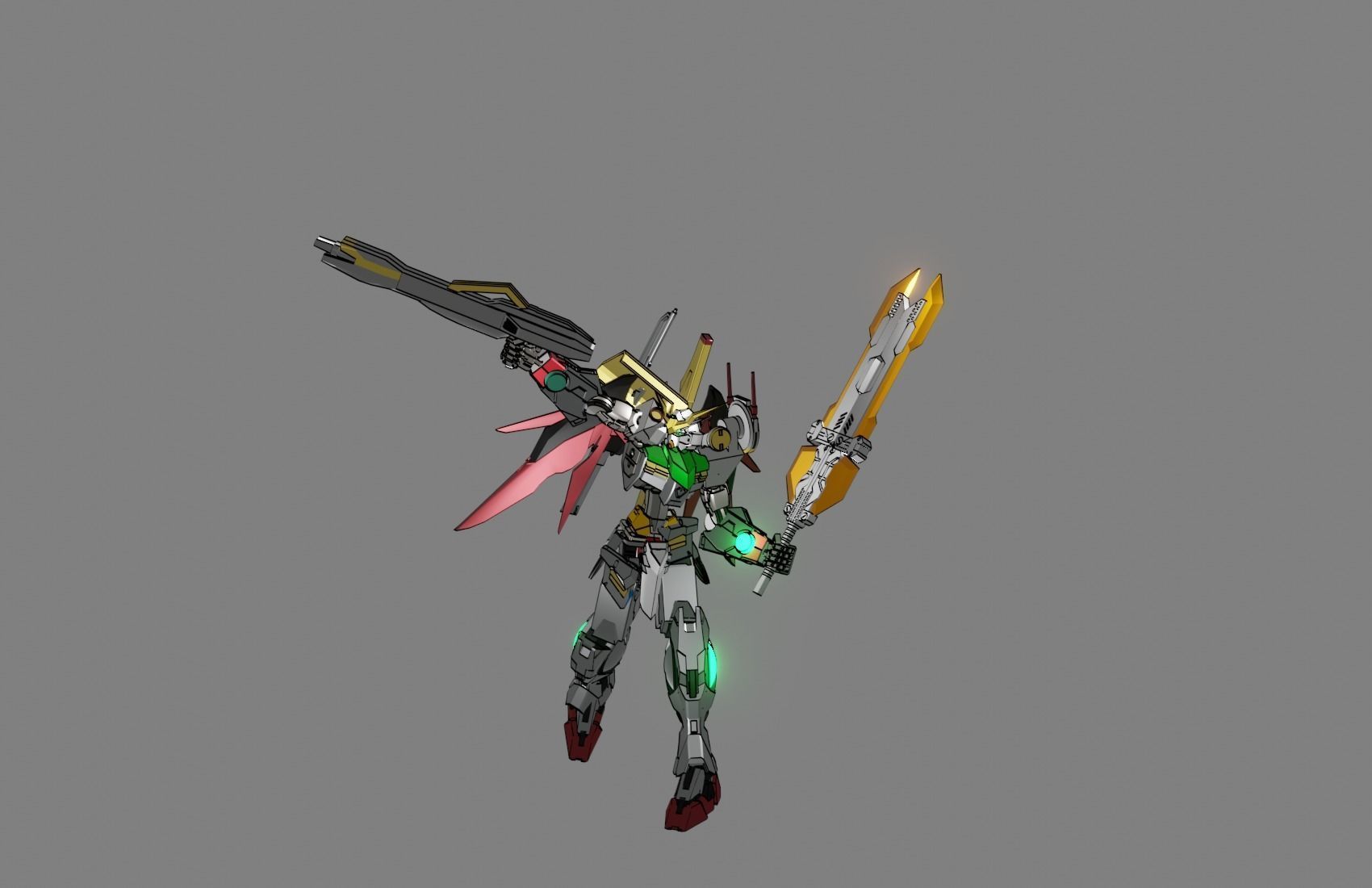 Attacker Gundam 23 A 3D model_24