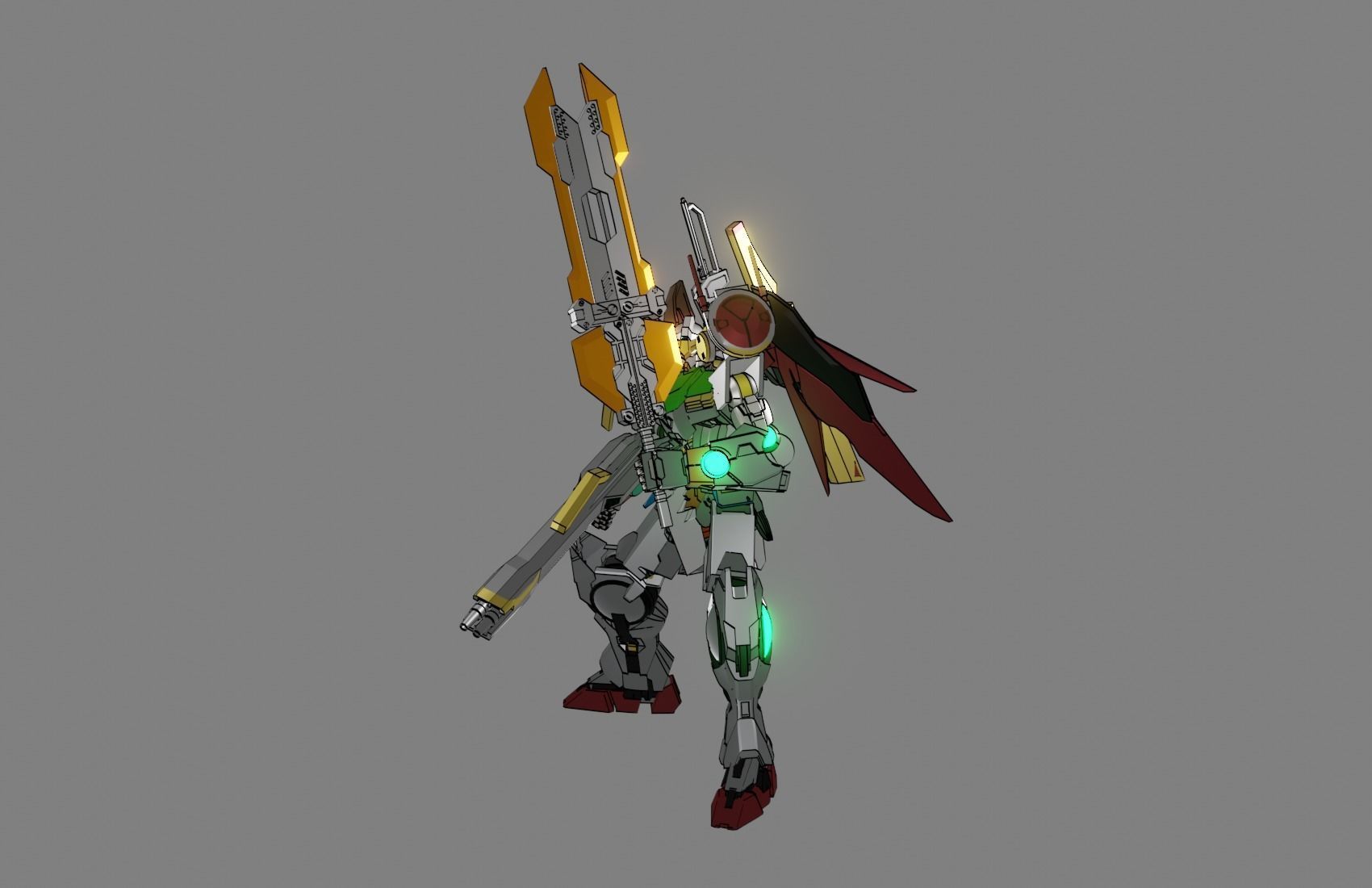 Attacker Gundam 23 A 3D model_2