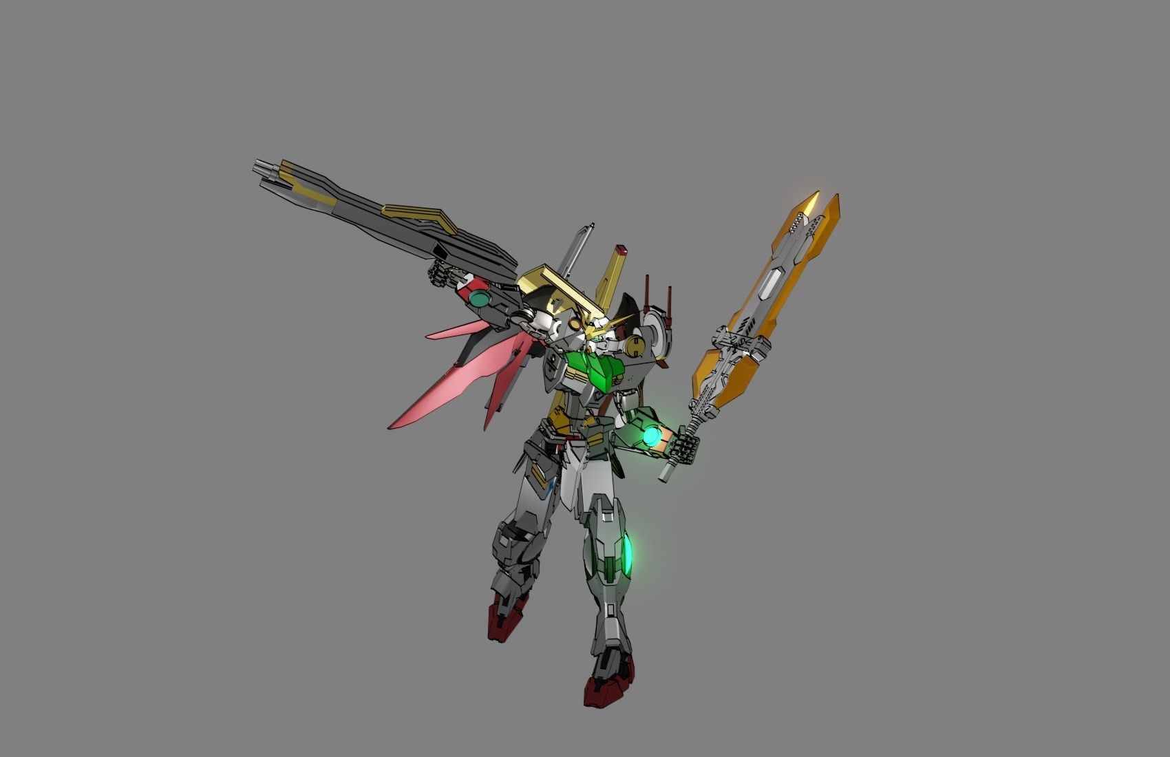 Attacker Gundam 23 A 3D model_13