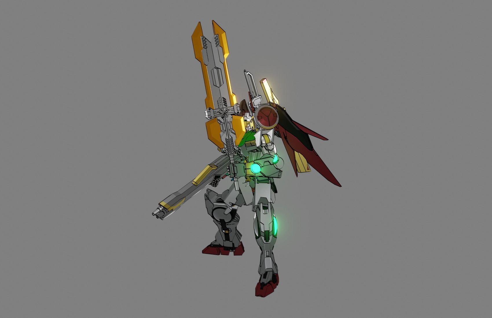 Attacker Gundam 23 A 3D model_1