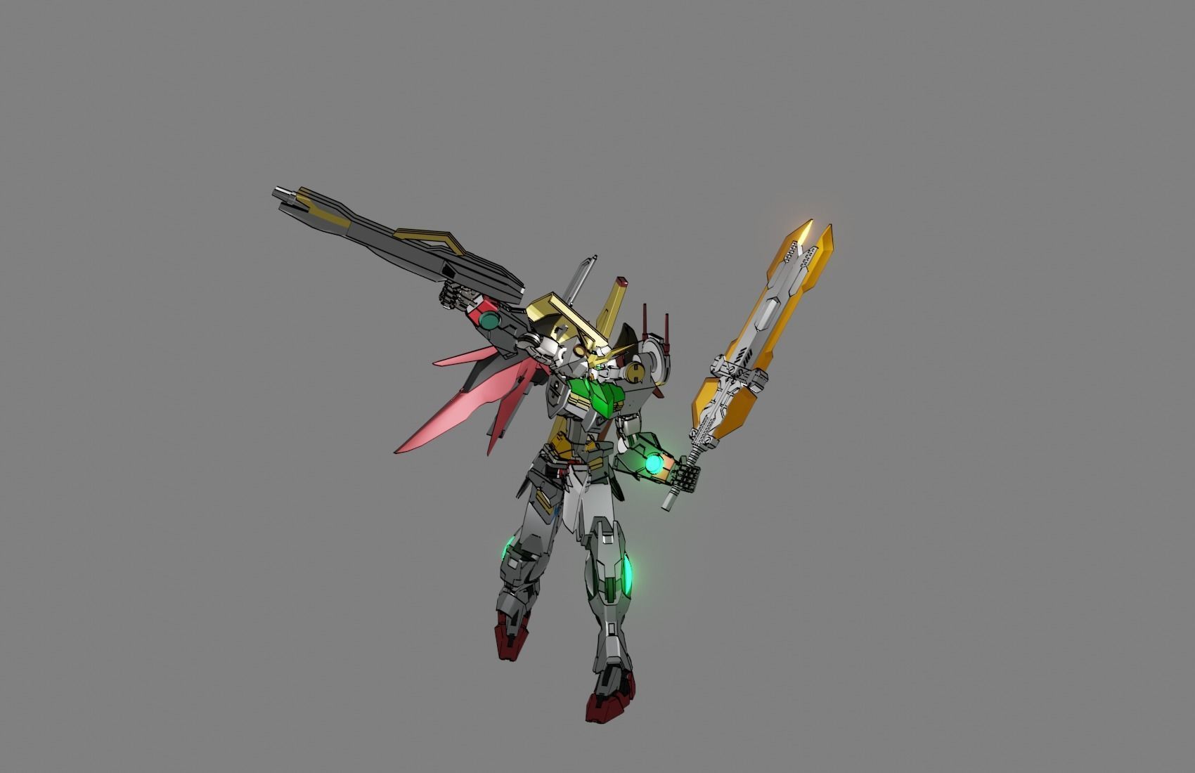 Attacker Gundam 23 A 3D model_18