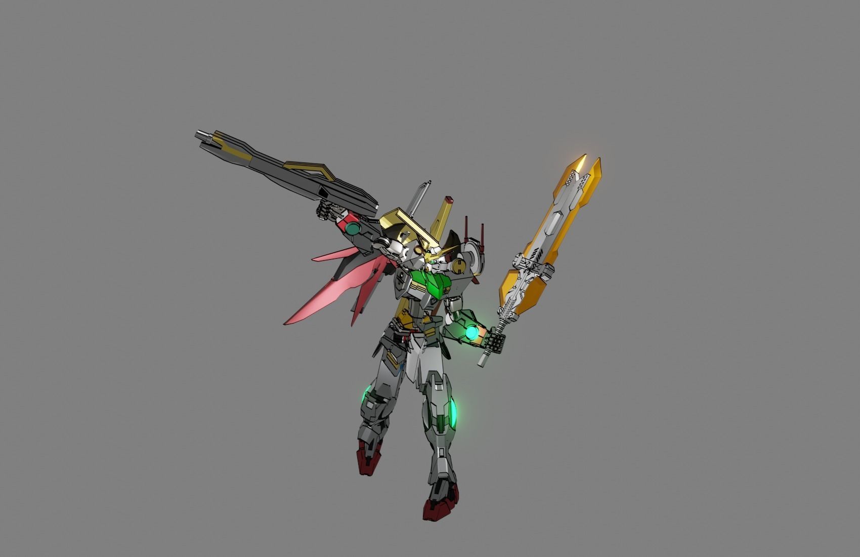 Attacker Gundam 23 A 3D model_17