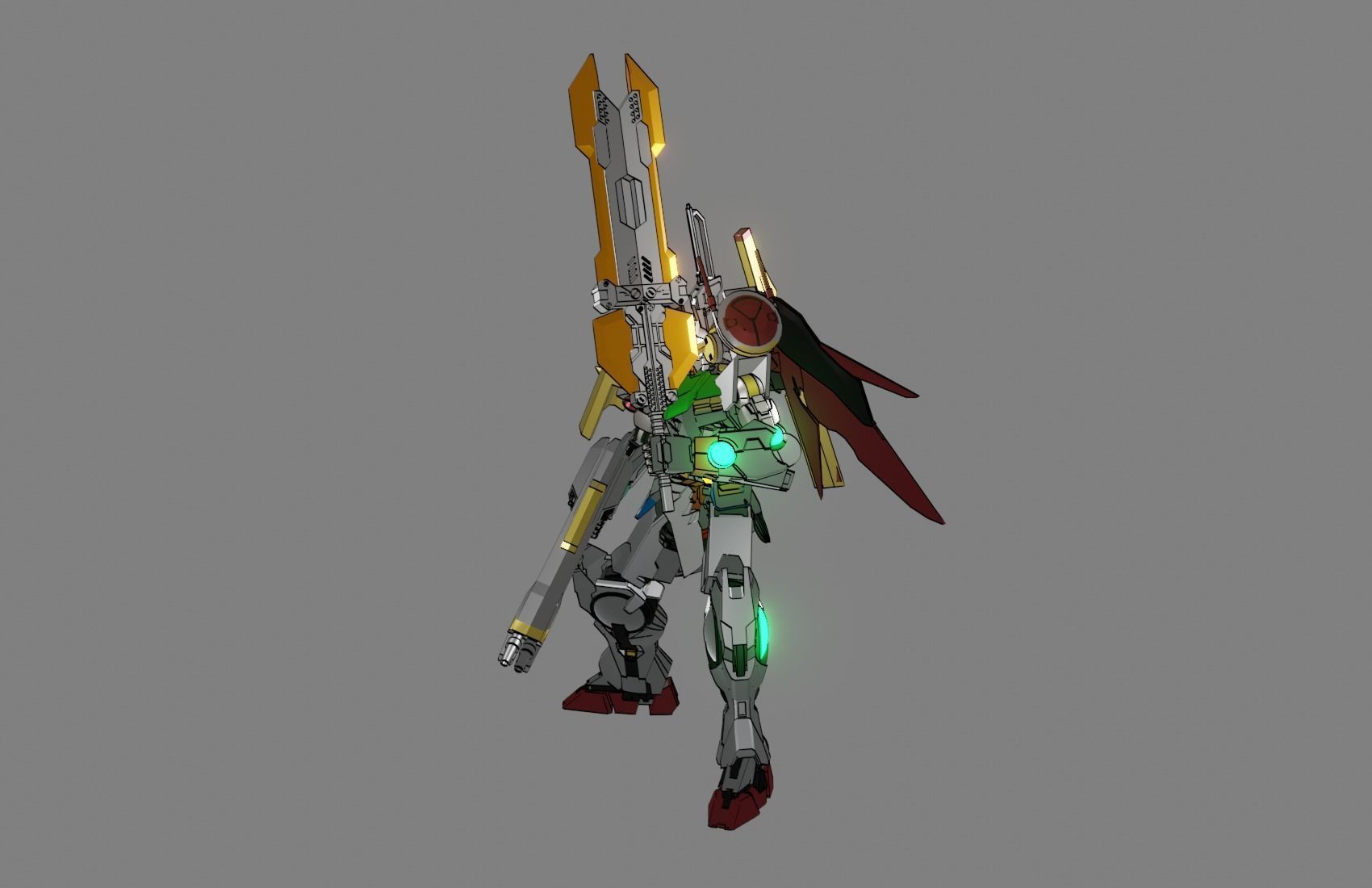 Attacker Gundam 23 A 3D model_4