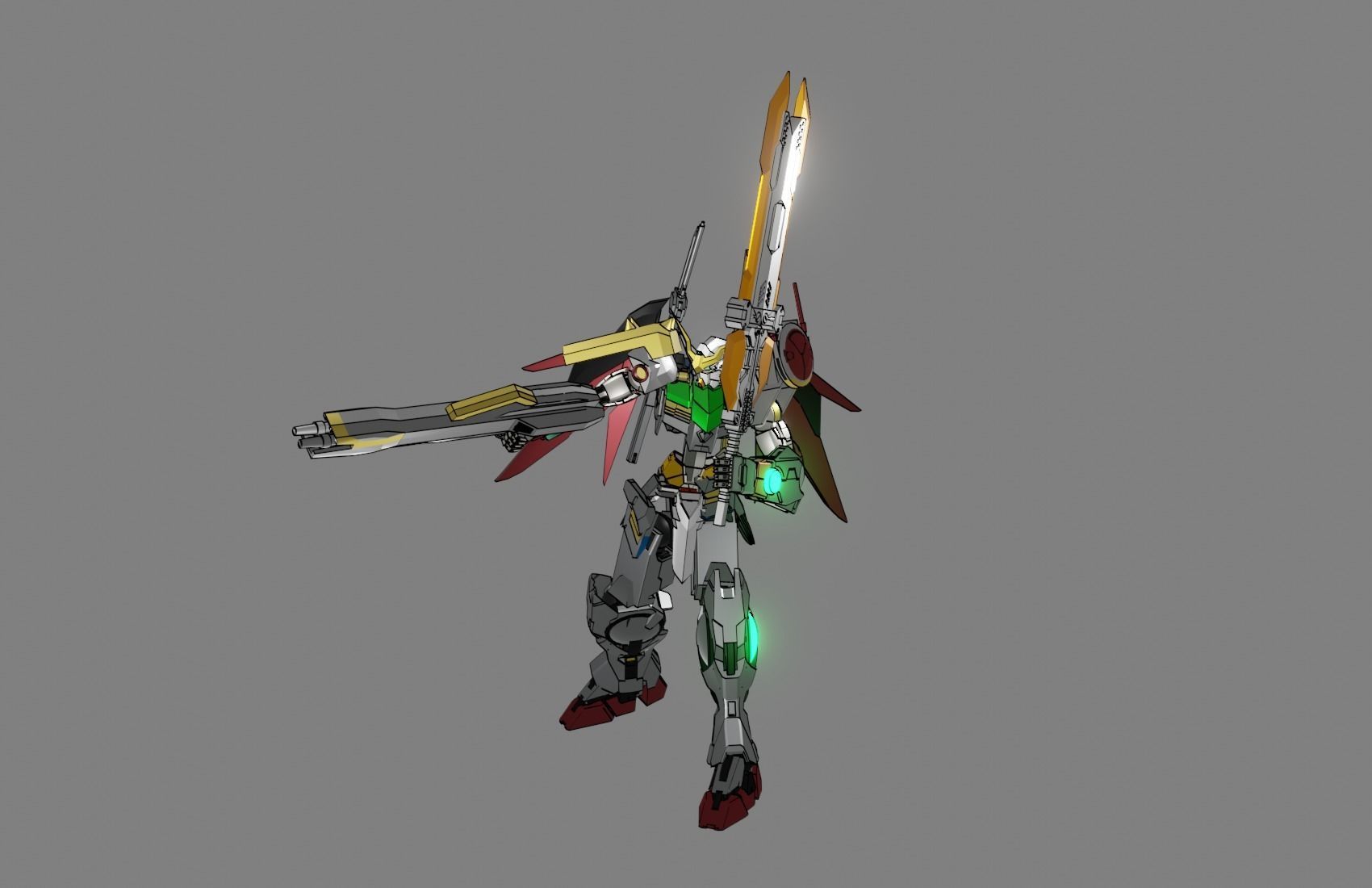 Attacker Gundam 23 A 3D model_8