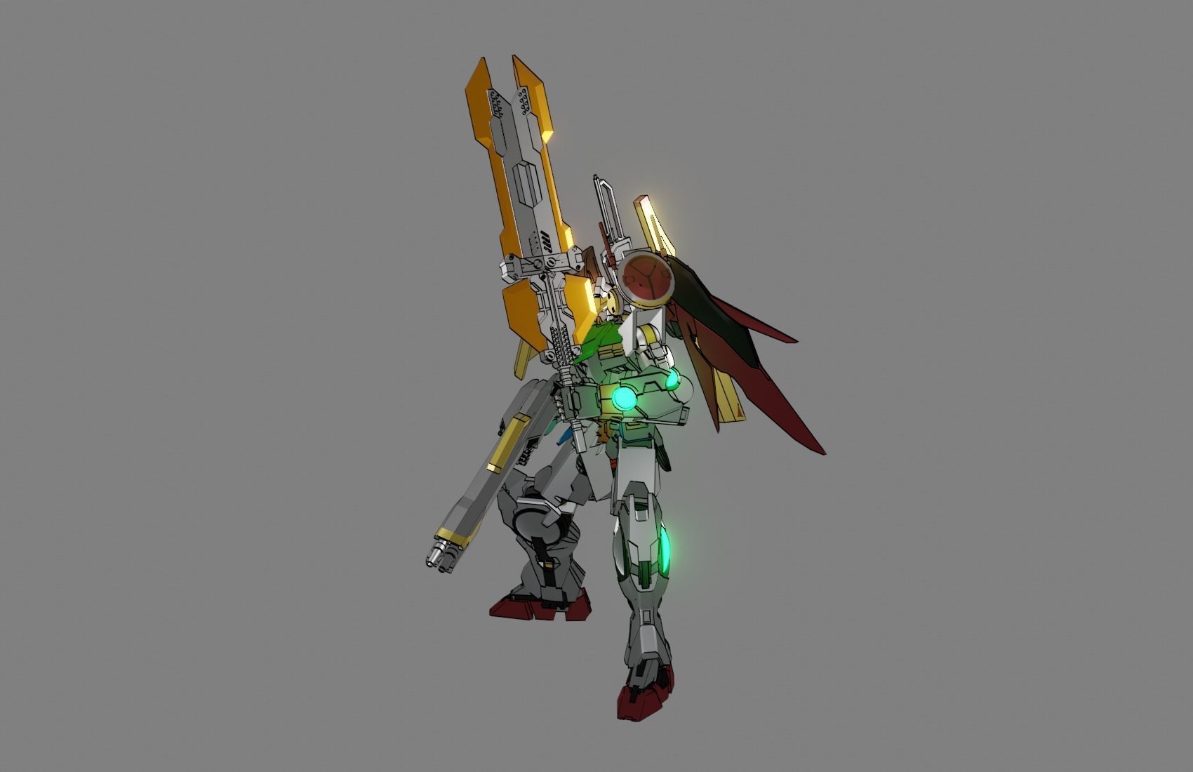 Attacker Gundam 23 A 3D model_3