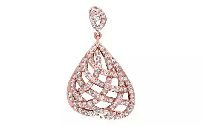 Solitaire Women Pendant 3dm STL OBJ FBX Render Details