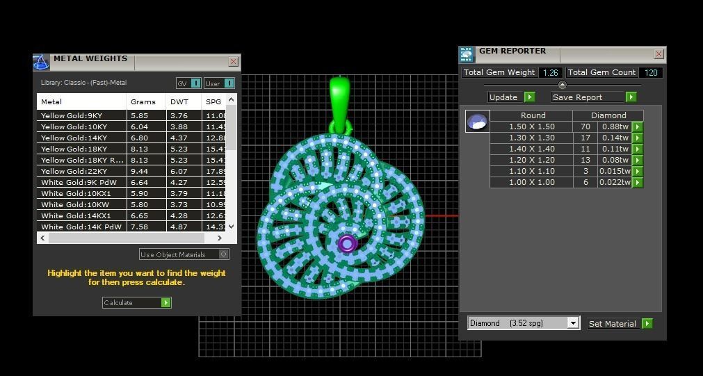 Solitaire Women Pendant 3dm STL OBJ FBX Render Details 3D print model_3