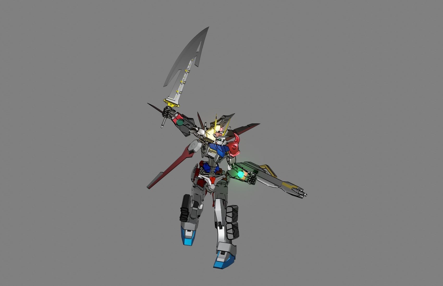 Attacker Gundam 20 A 3D model_22