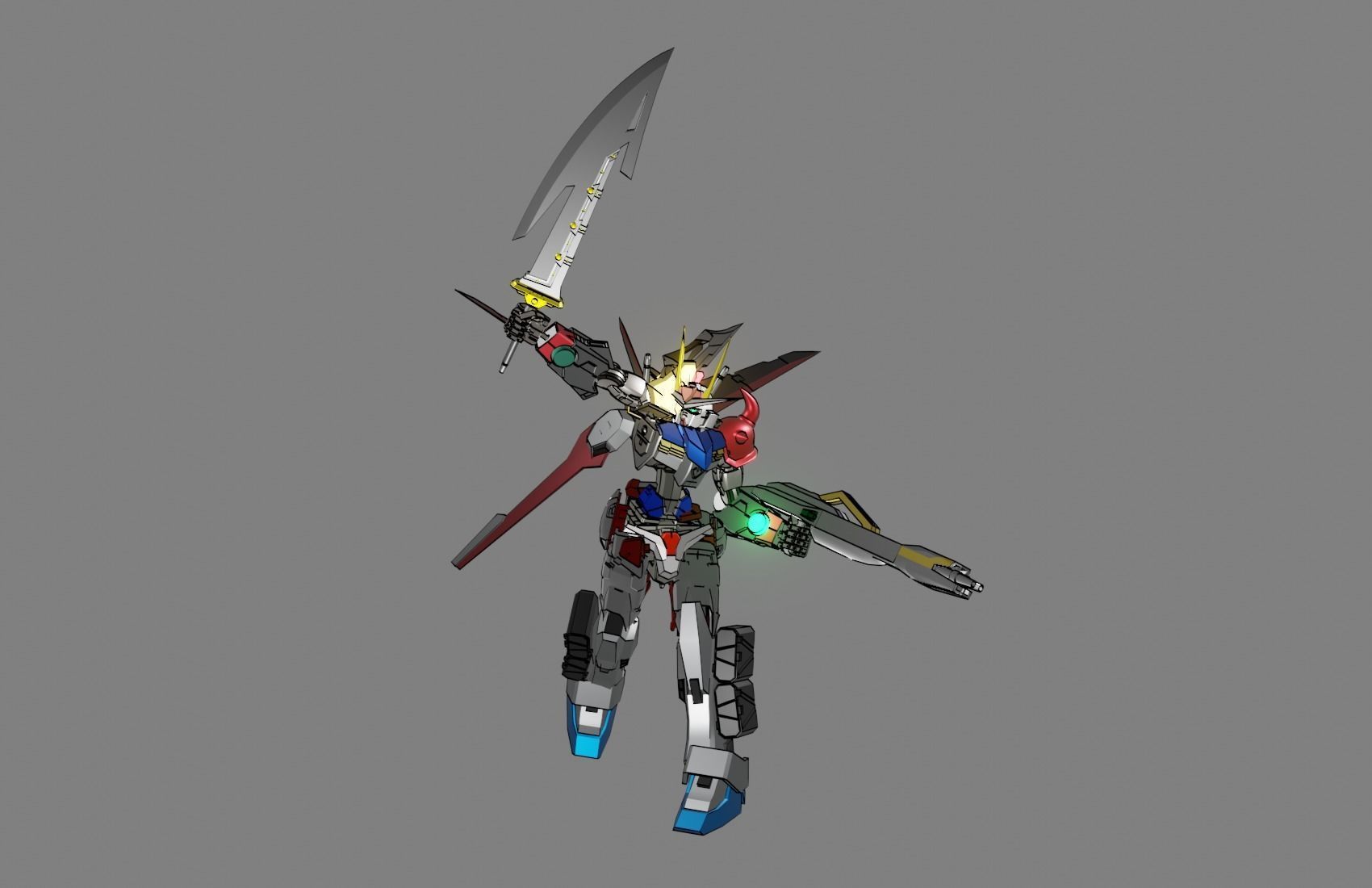 Attacker Gundam 20 A 3D model_15