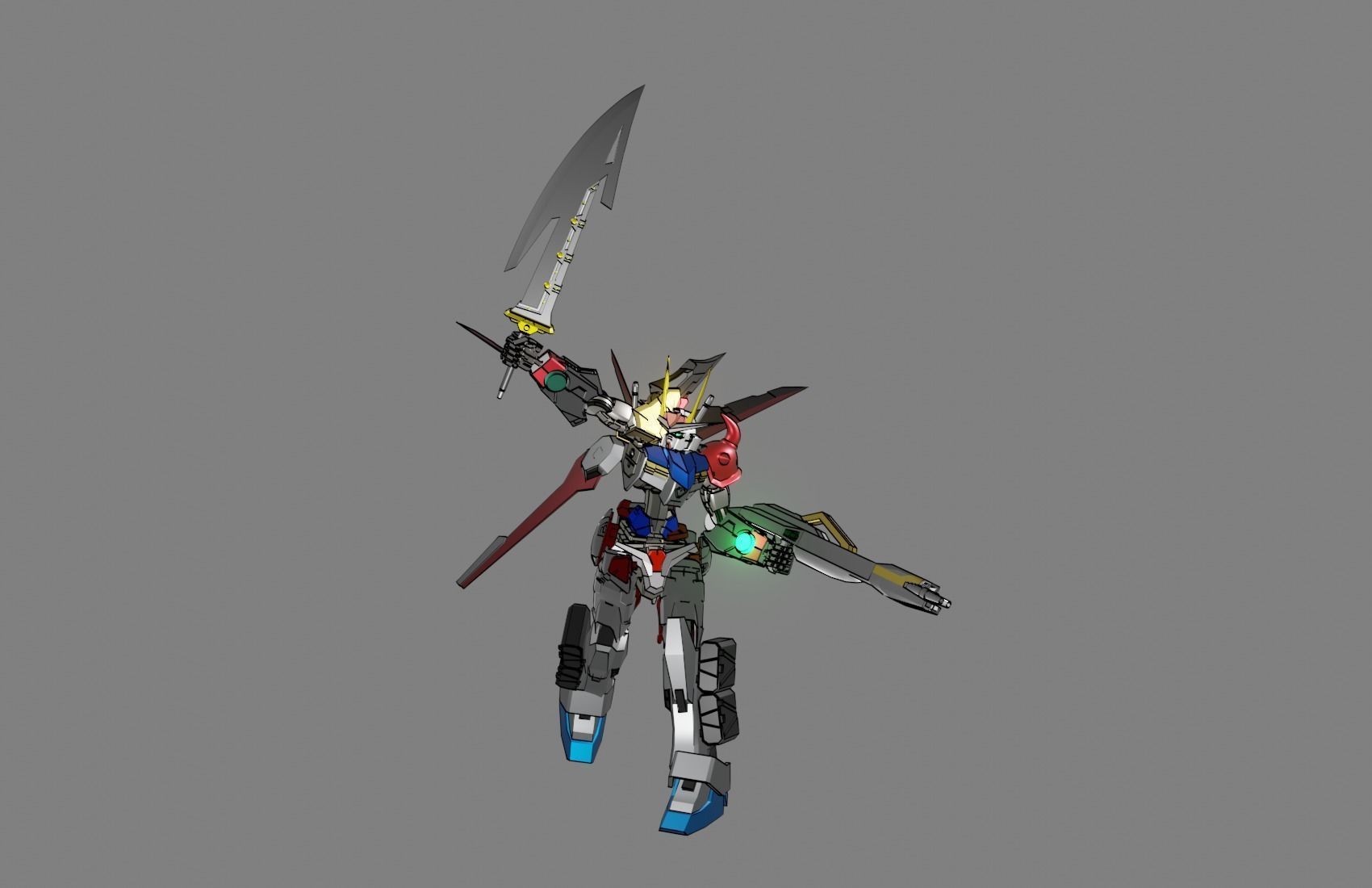 Attacker Gundam 20 A 3D model_24