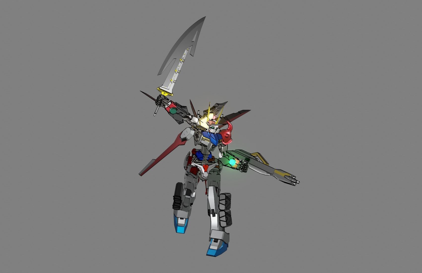 Attacker Gundam 20 A 3D model_16