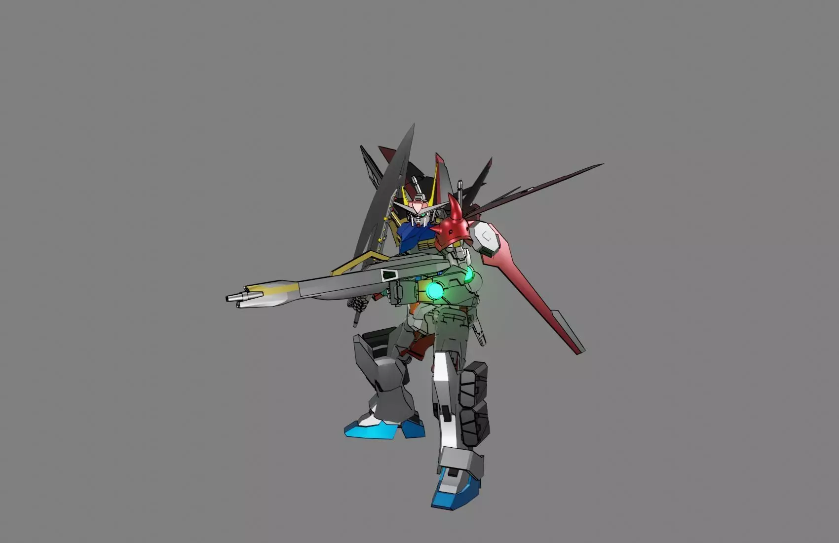 Attacker Gundam 20 A 3D model_0