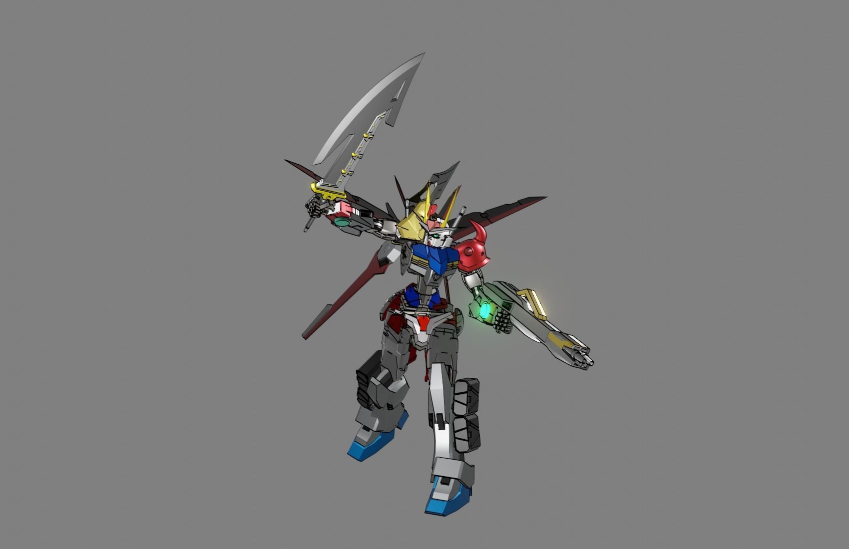 Attacker Gundam 20 A 3D model_10