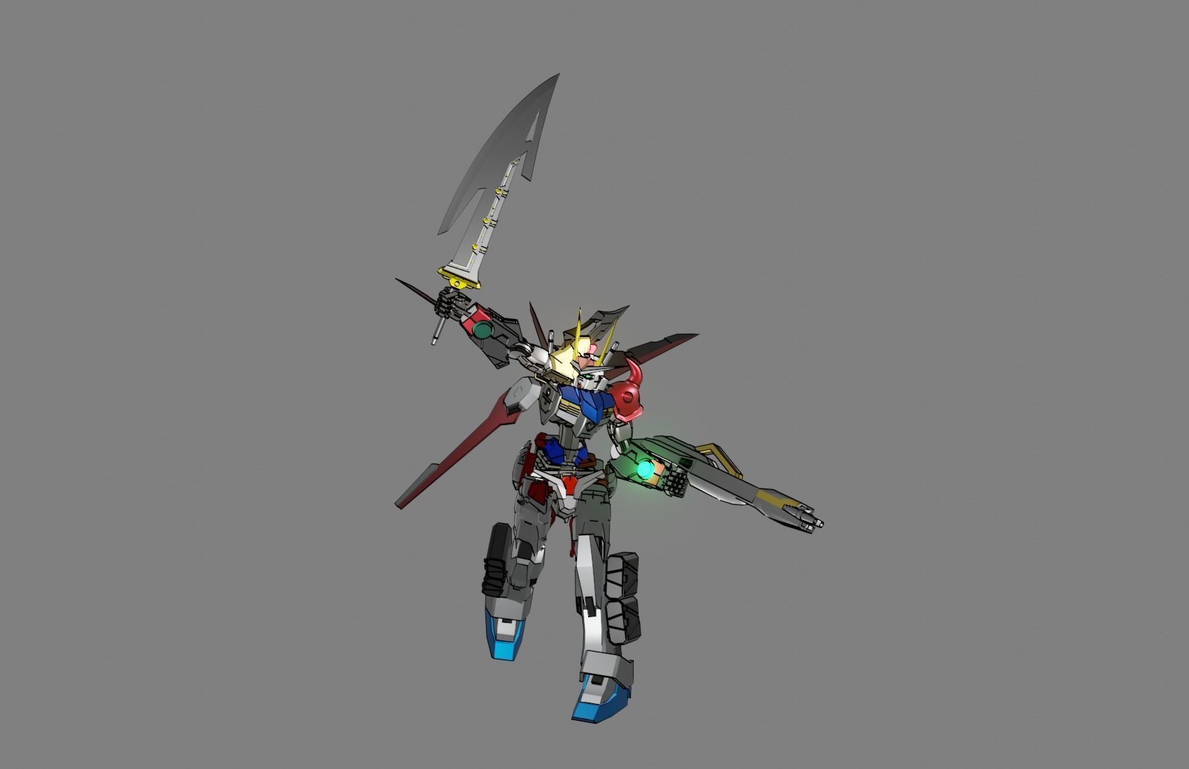 Attacker Gundam 20 A 3D model_23