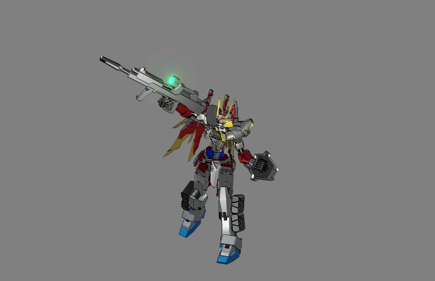 Attacker Gundam 19 A 3D model_11