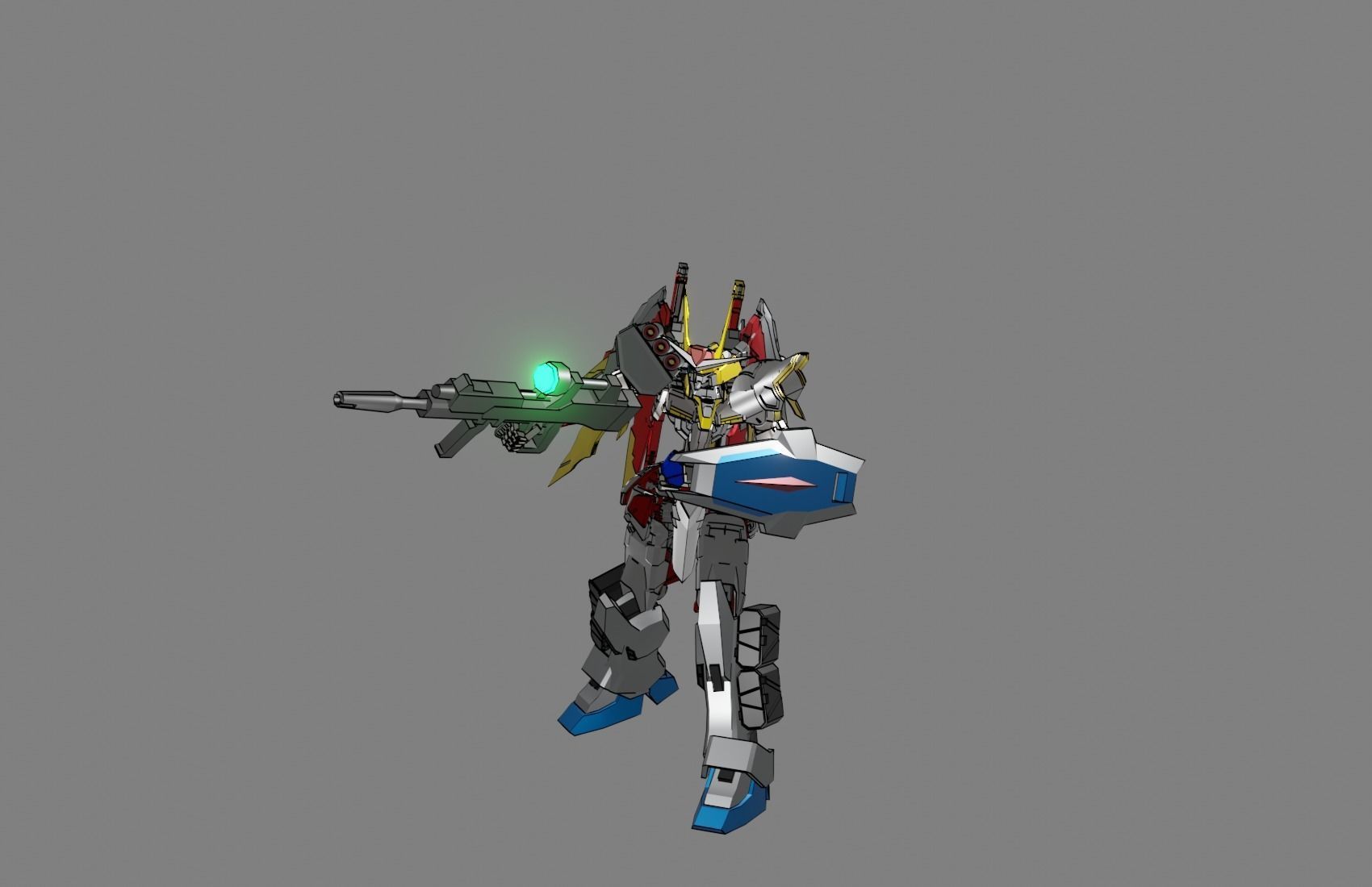 Attacker Gundam 19 A 3D model_8