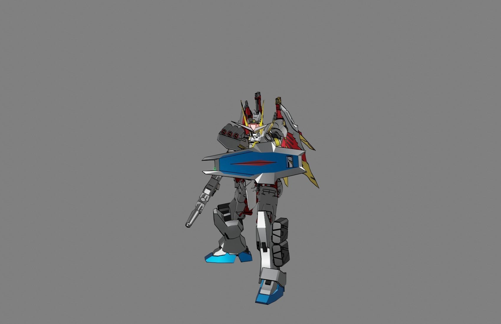 Attacker Gundam 19 A 3D model_5