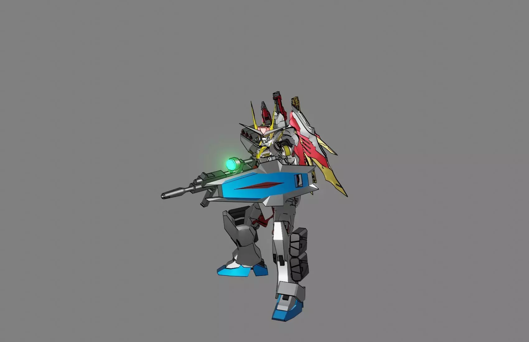 Attacker Gundam 19 A 3D model_0