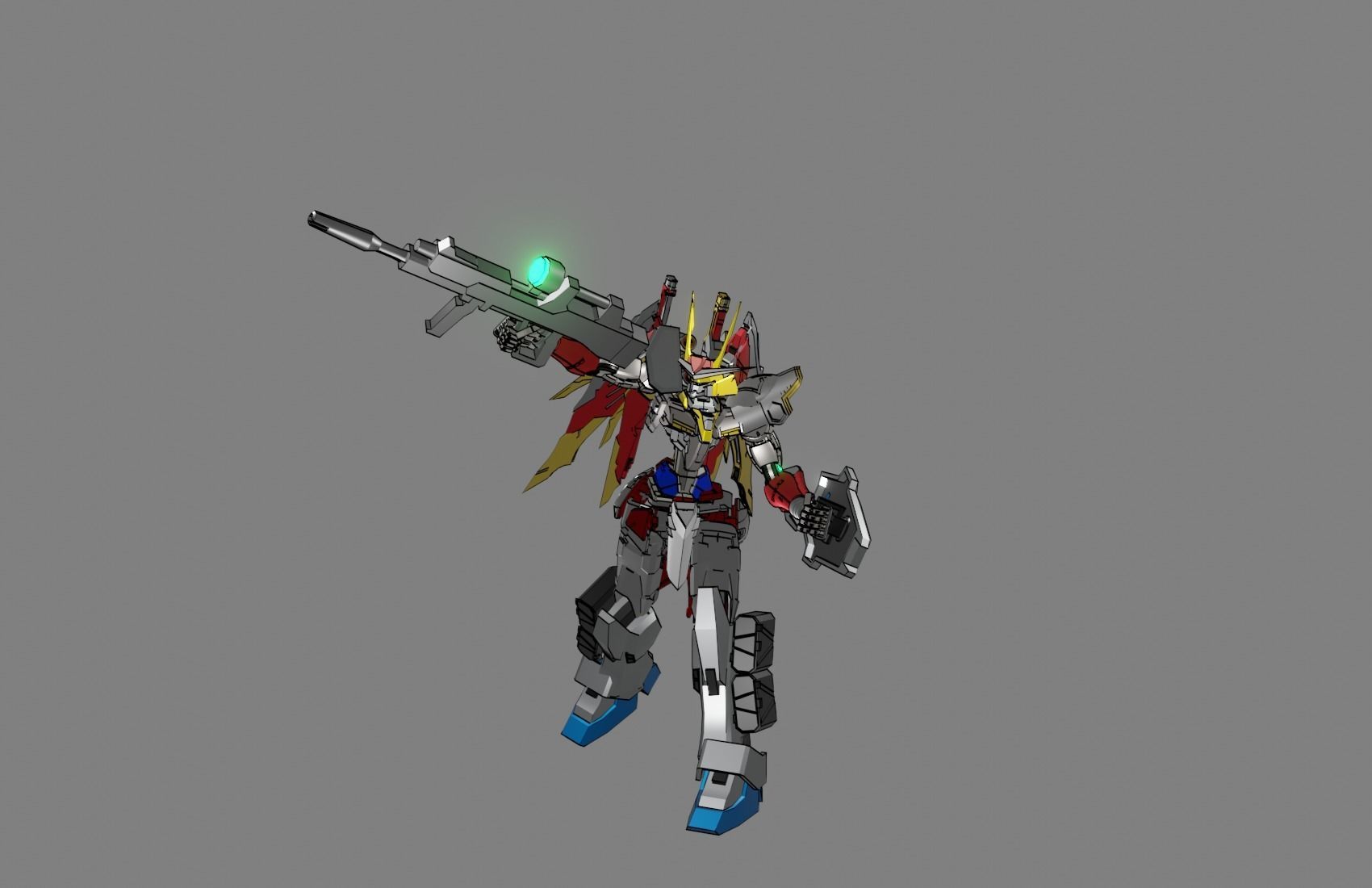 Attacker Gundam 19 A 3D model_10