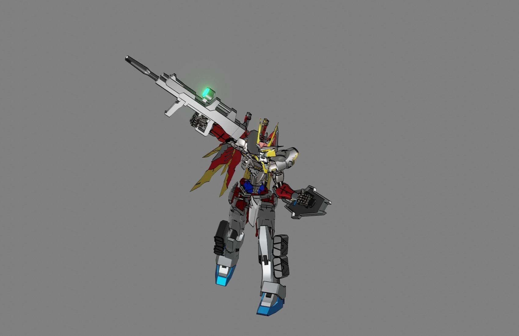 Attacker Gundam 19 A 3D model_13