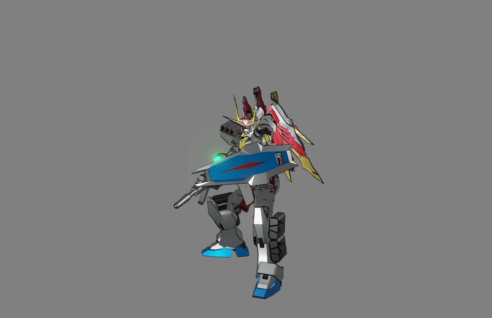 Attacker Gundam 19 A 3D model_2