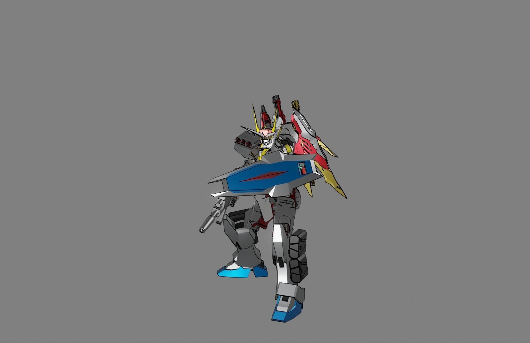 Attacker Gundam 19 A 3D model_3