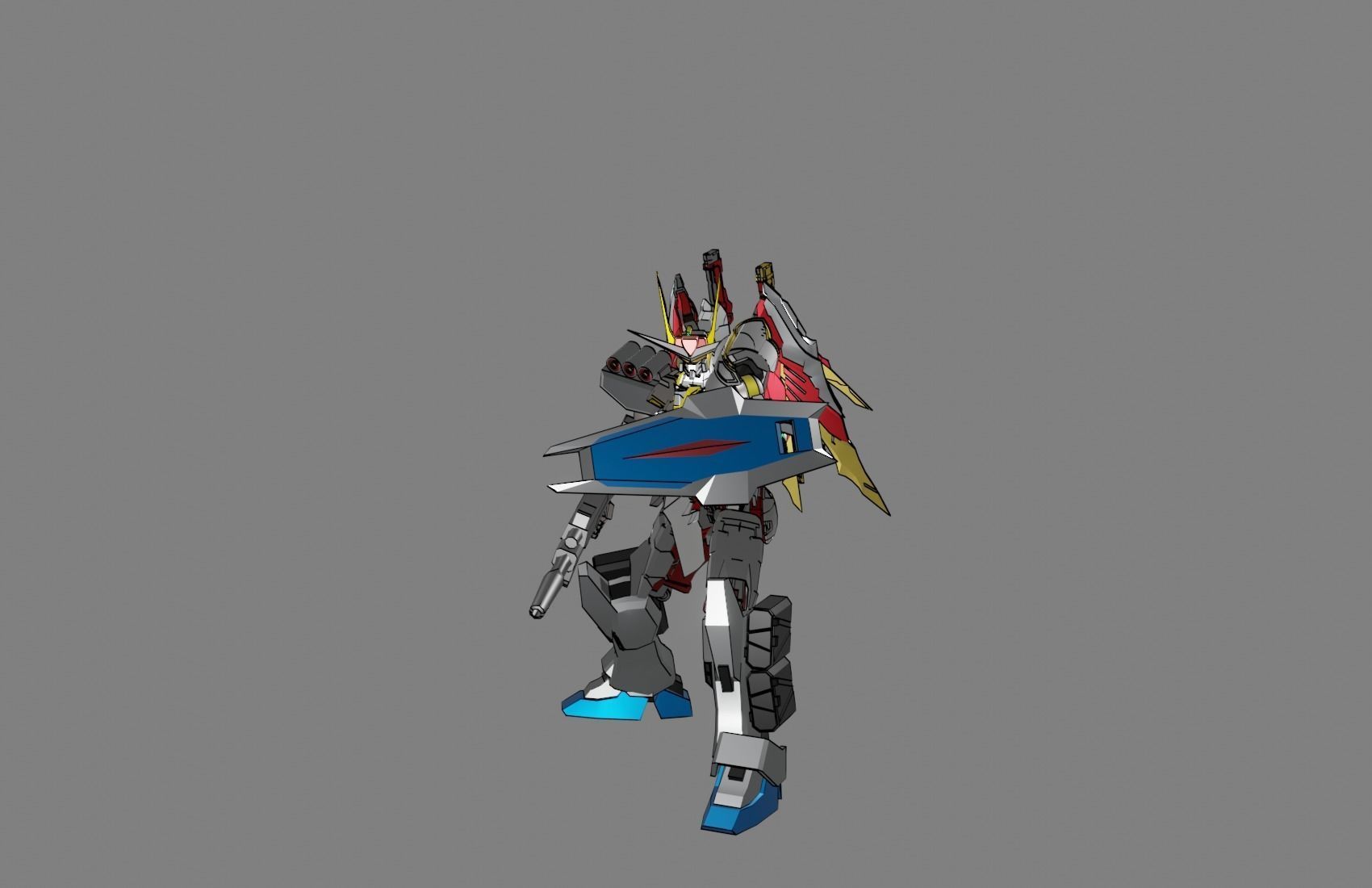 Attacker Gundam 19 A 3D model_4