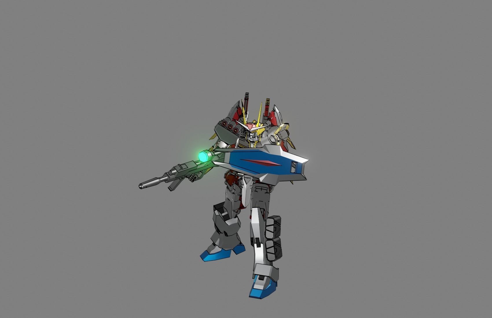 Attacker Gundam 19 A 3D model_7