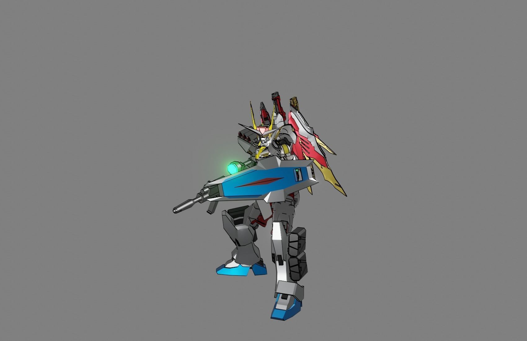 Attacker Gundam 19 A 3D model_1