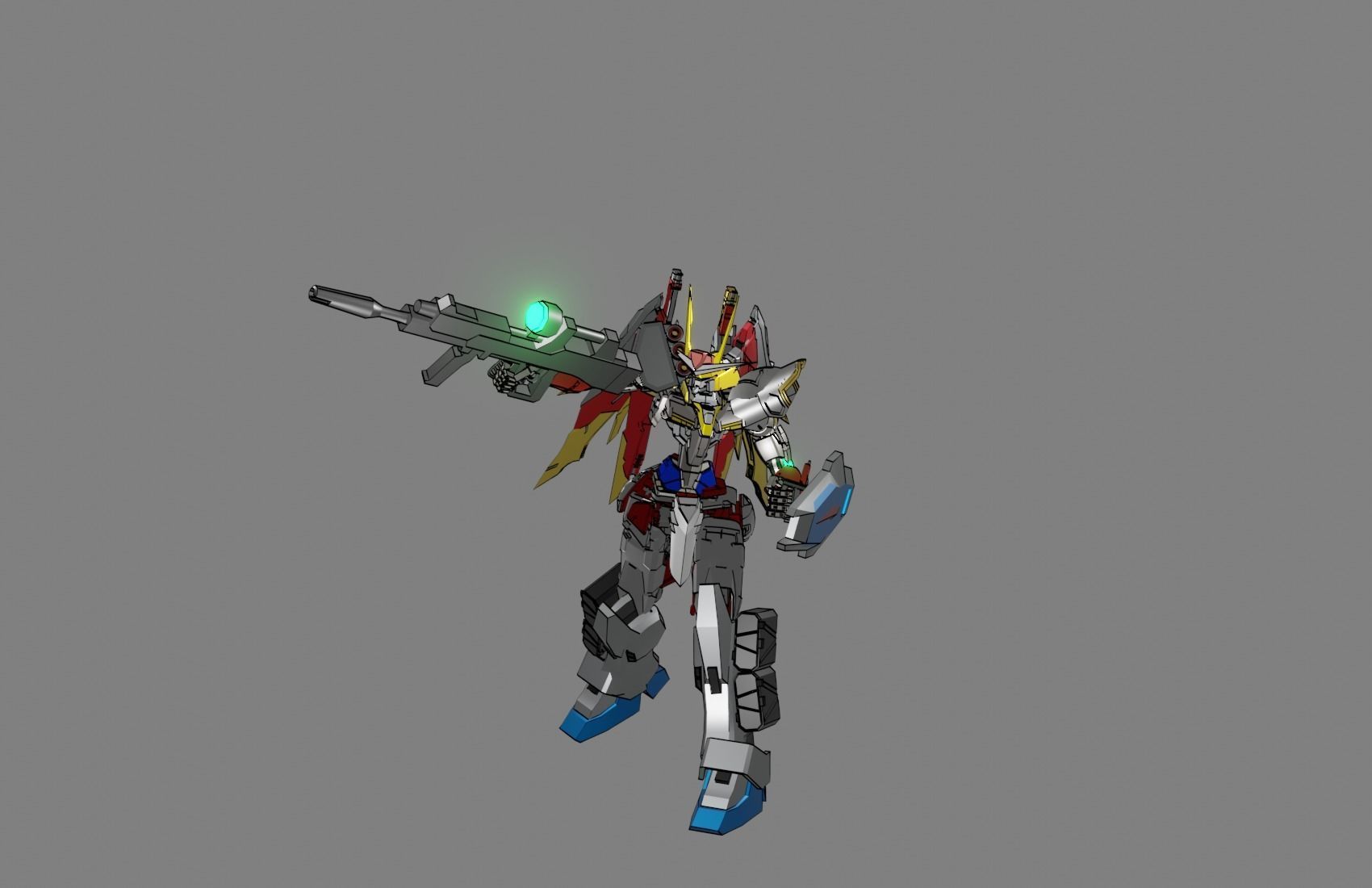 Attacker Gundam 19 A 3D model_9