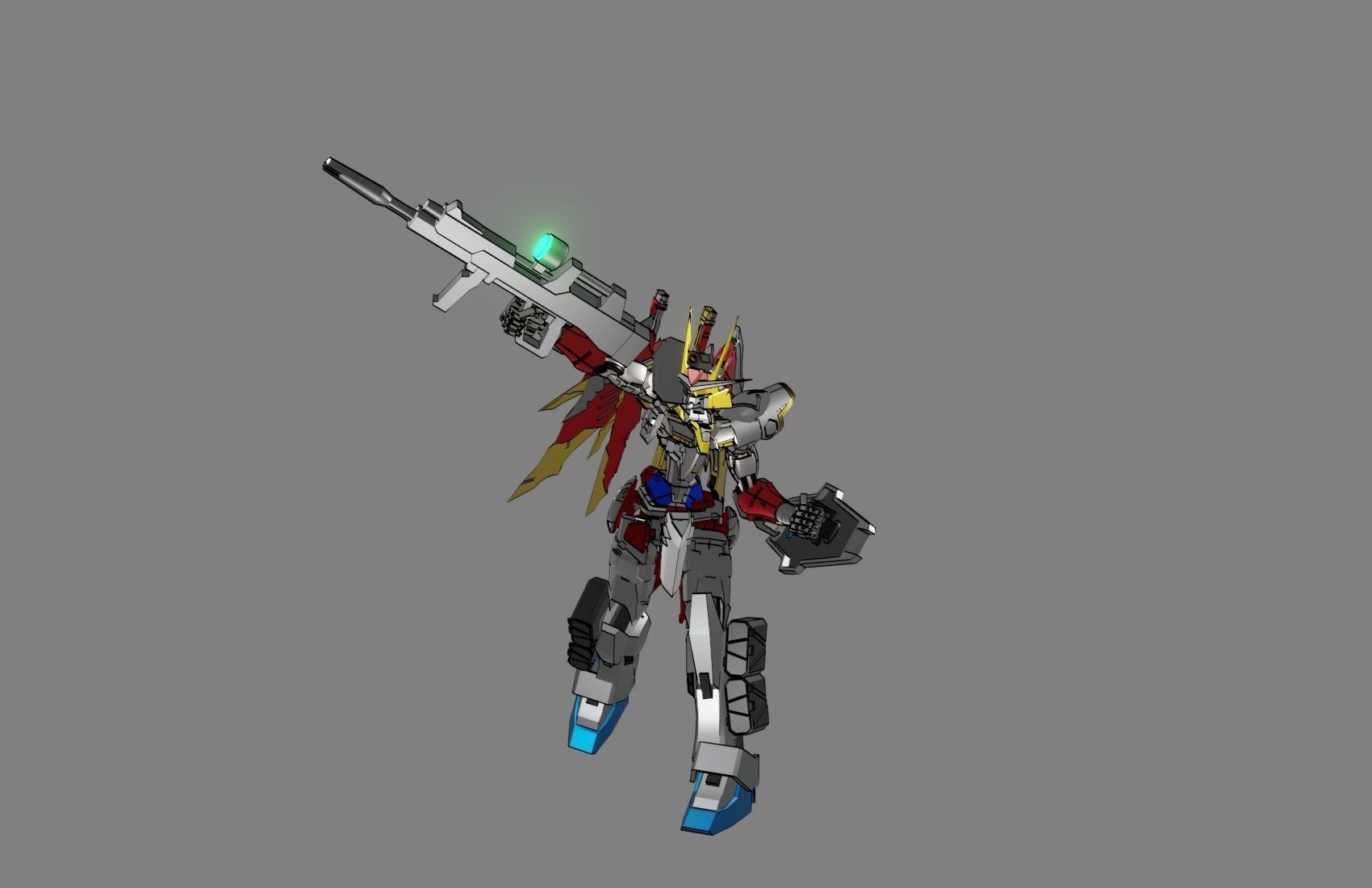 Attacker Gundam 19 A 3D model_12